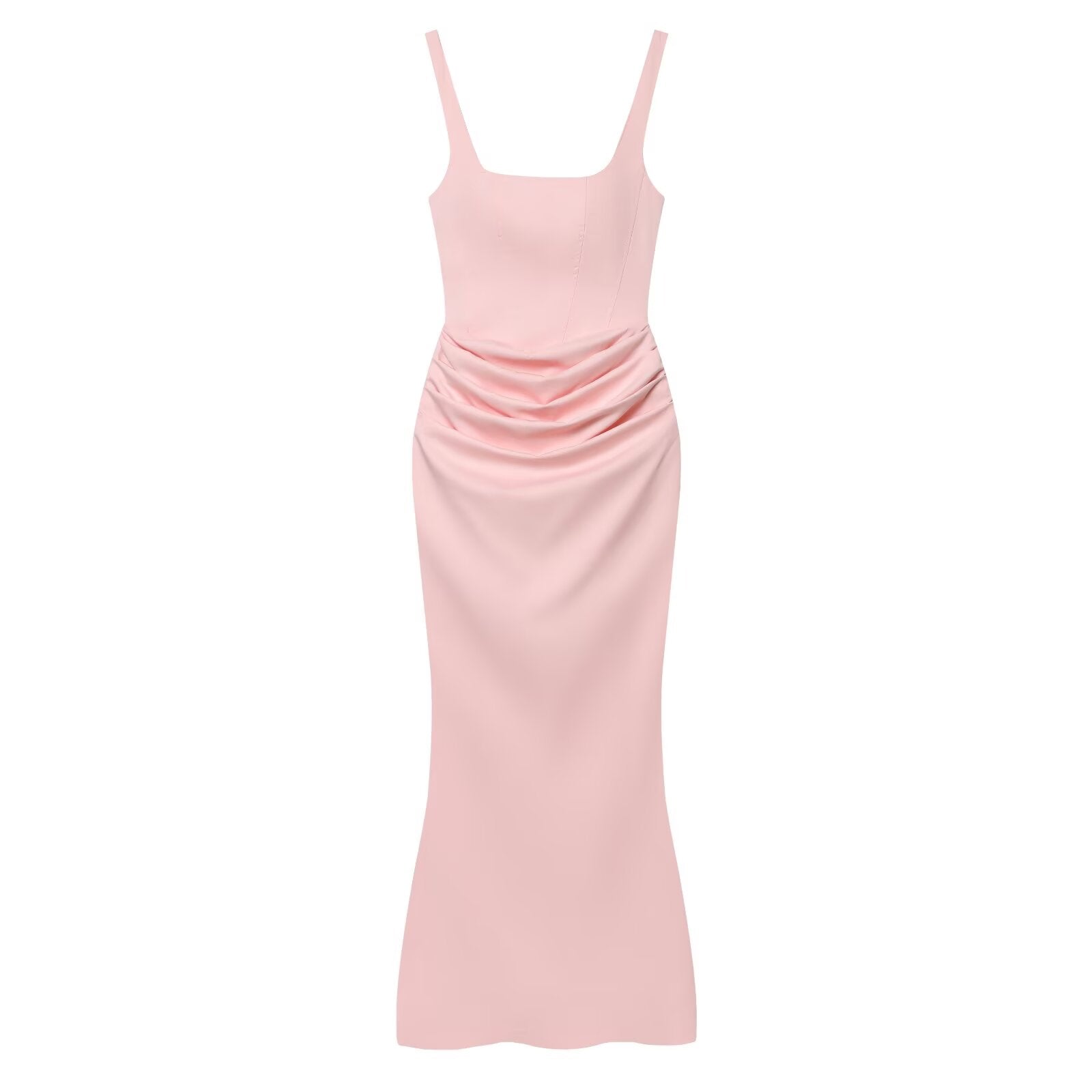 Women's backless suspender bodycon MIDI dress