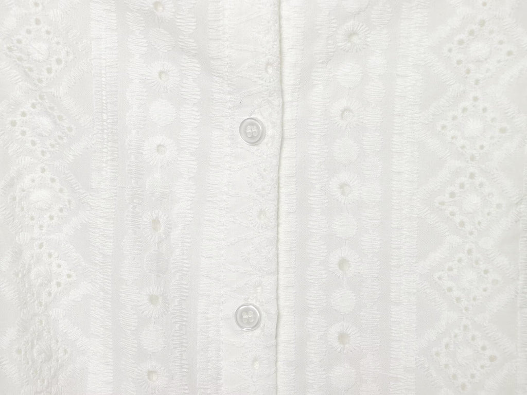 Women's hollow embroidery mini dress
