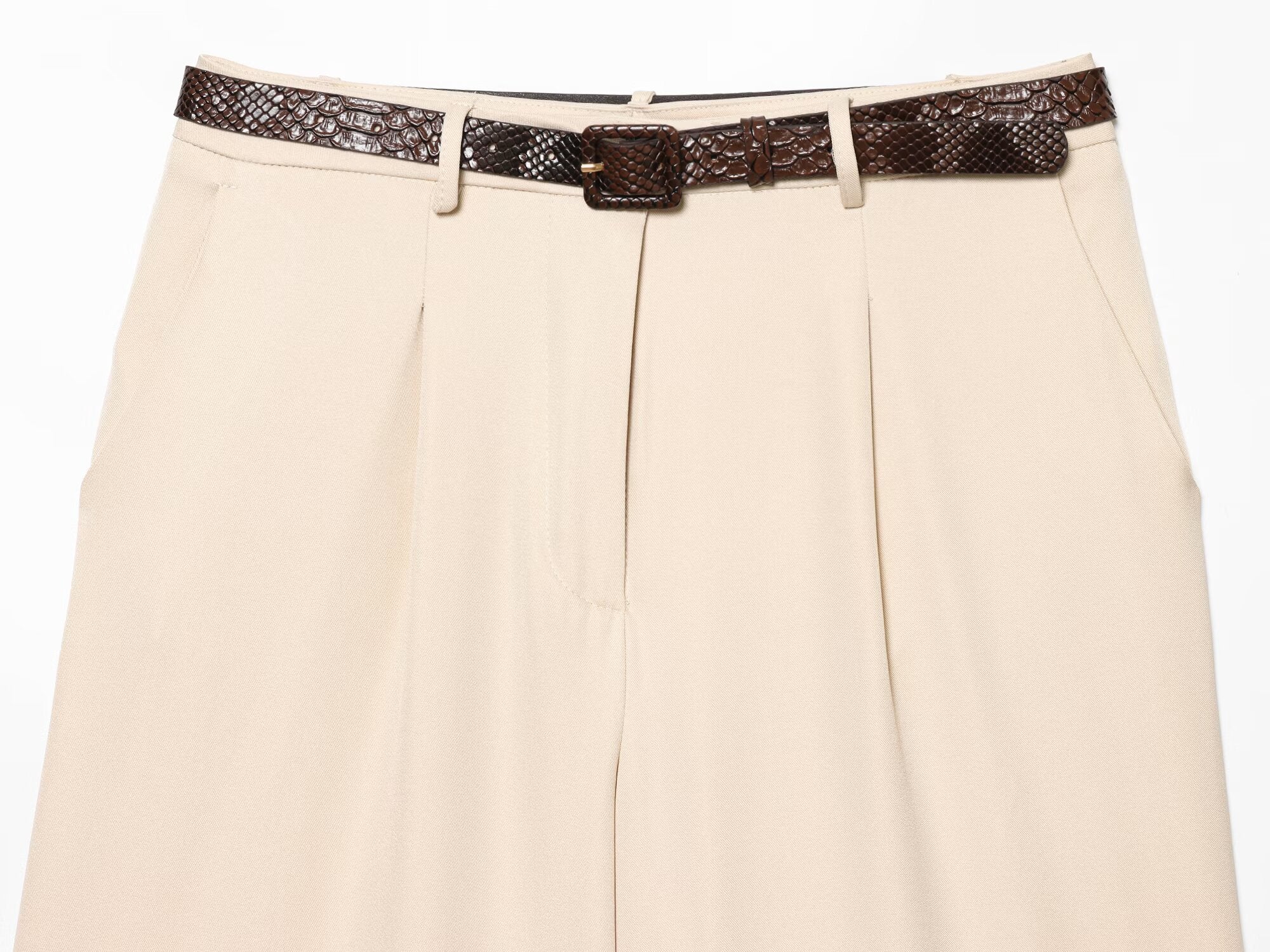 Women's With Belt casual Long style shorts