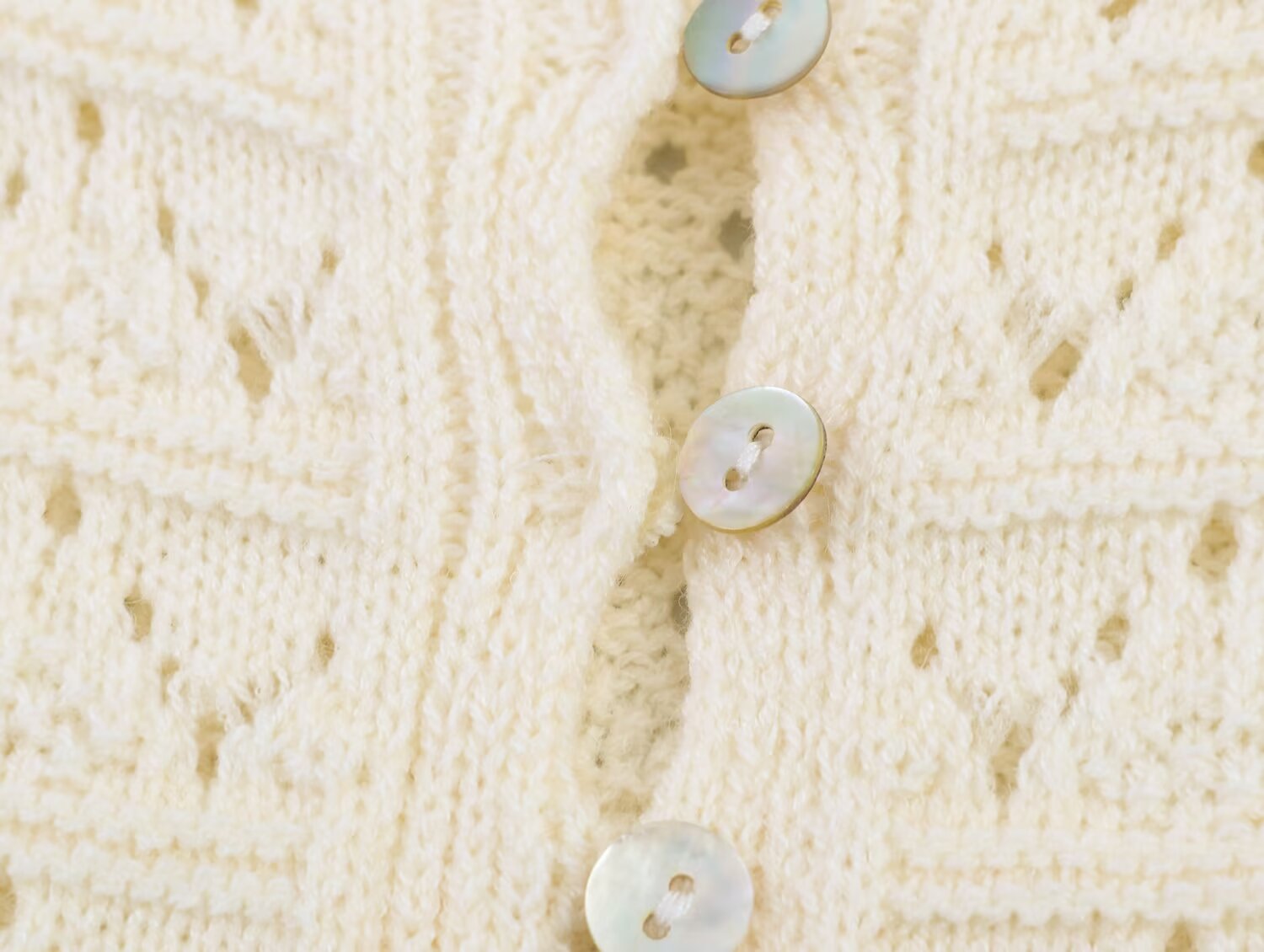 Women's round neck hollow knitted Coat
