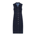 Women's sleeveless denim Midi dress