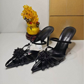 Women's new fashion pointed flower stamens ultra-high heel sandals