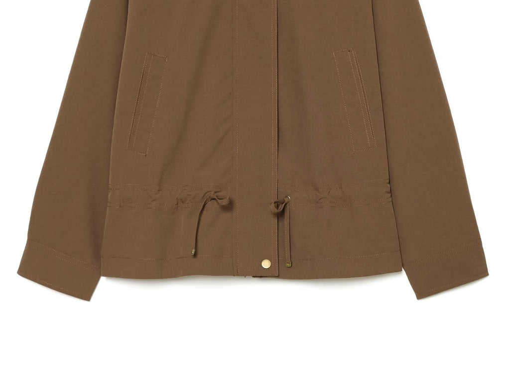 Women's with drawstring loose jacket windbreaker Coat