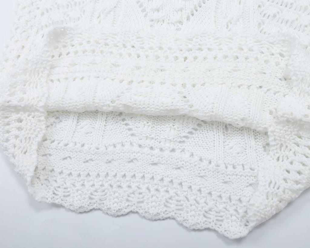 Women's hollow texture knitted sweater