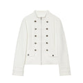 Women's standing collar breasted decorative Blazer Coat
