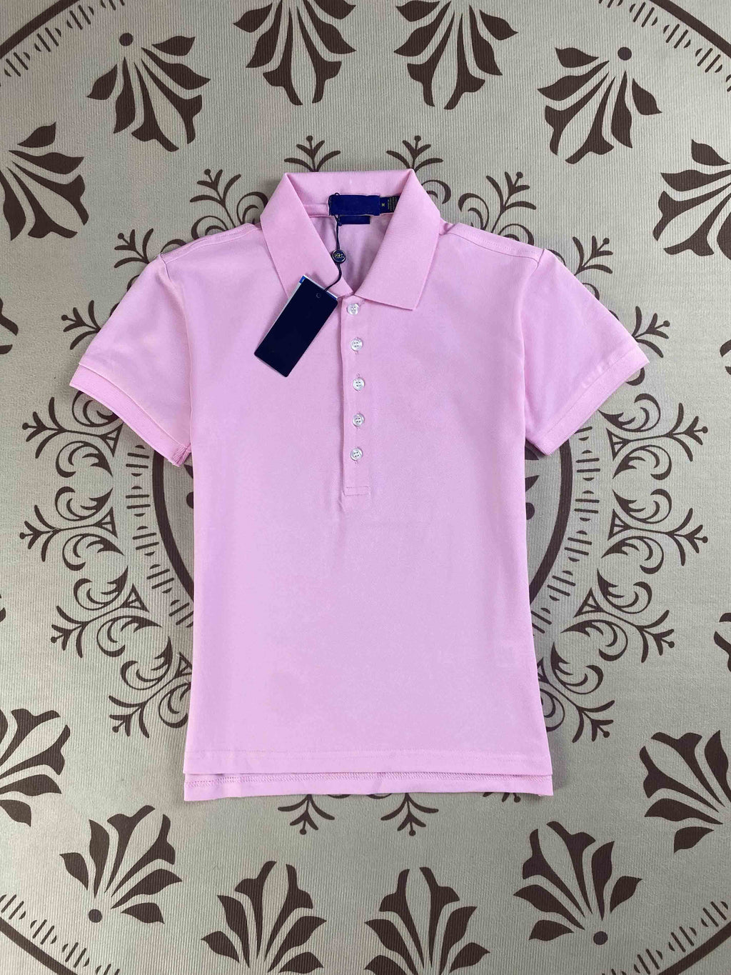 Women's New Fashion Casual Joker Five-button Embroidered Short-sleeved POLO Shirt