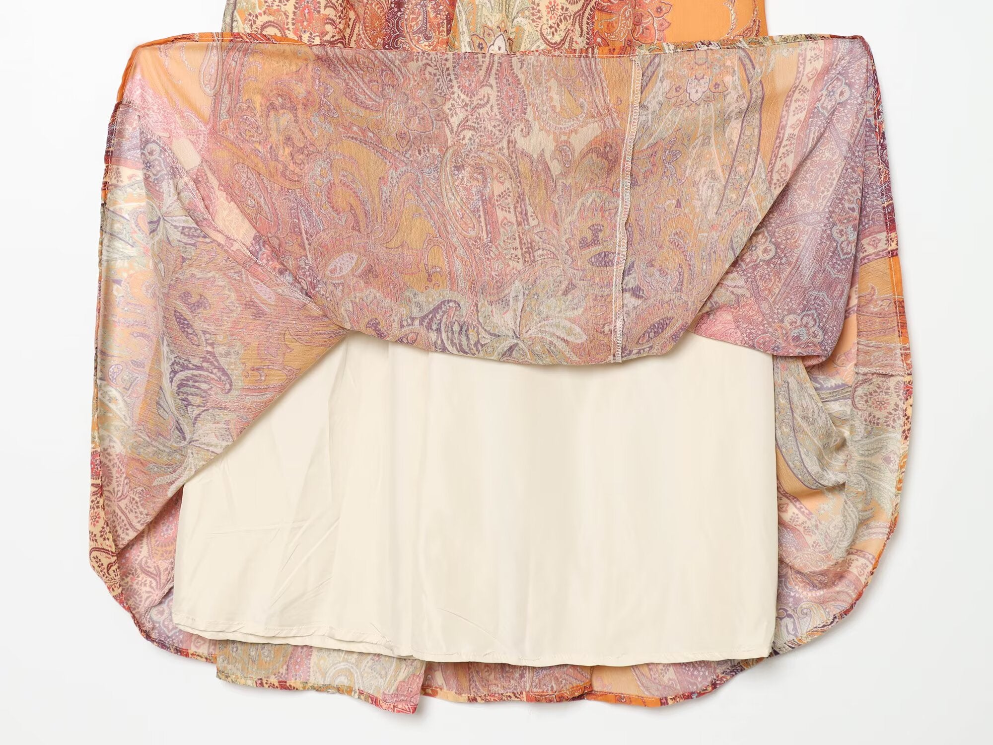 Women's With Belt Printed Midi Skirt