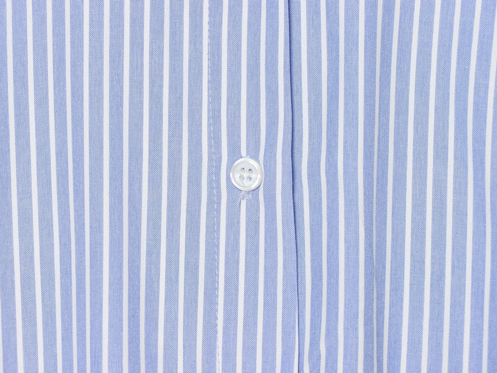 Women's knot decoration striped shirt style dress
