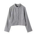 Women's autumn fashion short single breasted stand collar jacket