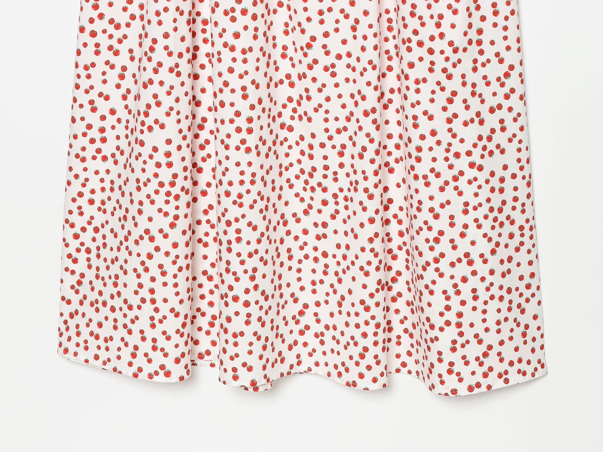 Women's printed poplin suspender dress