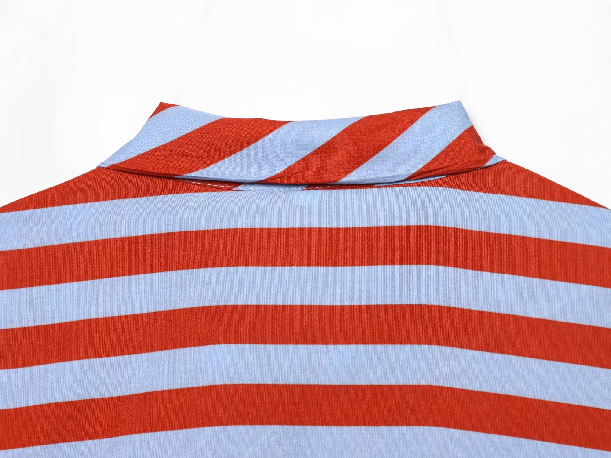 Women's bow decoration striped shirt