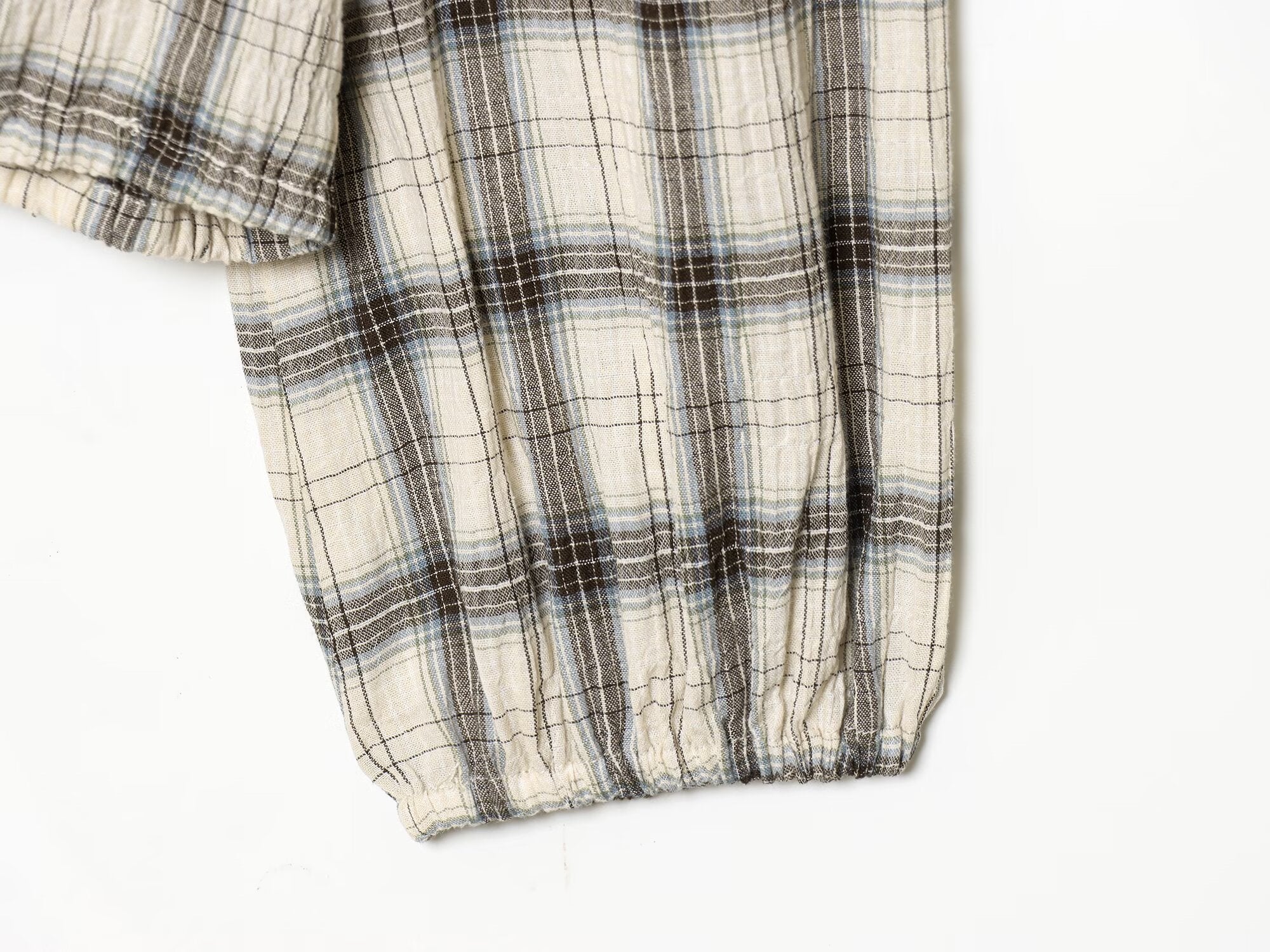 suit Women's 2 pieces short O Neck checkered shirt+Skirts