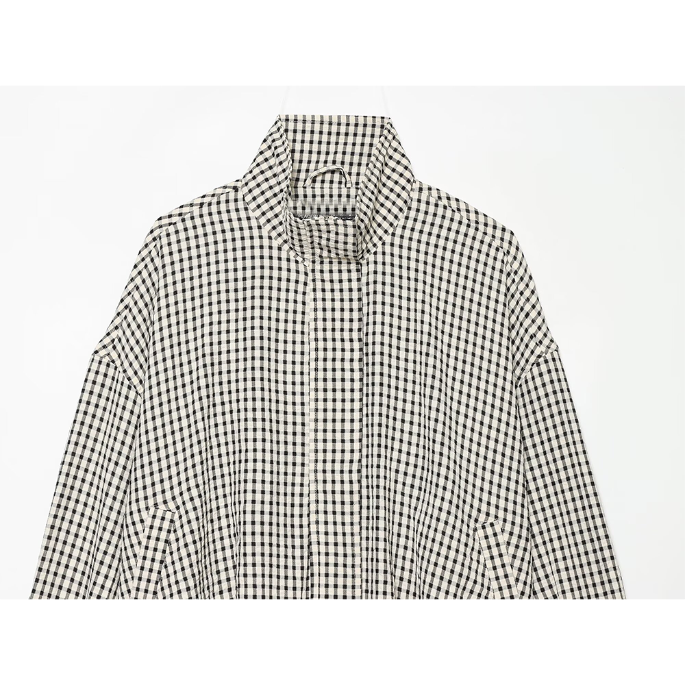 Women's casual plaid pilot jacket Coat