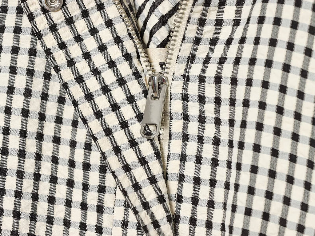 Women's casual plaid pilot jacket Coat