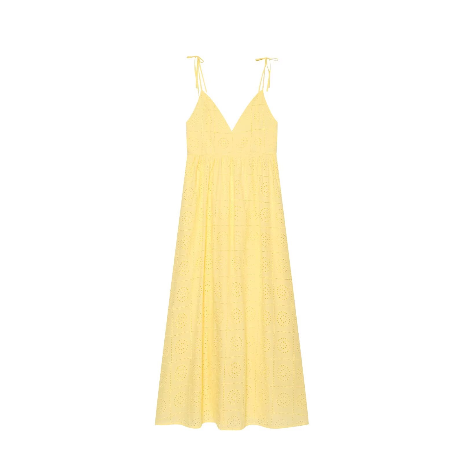 Women's hollowed out embroidered MIDI dress