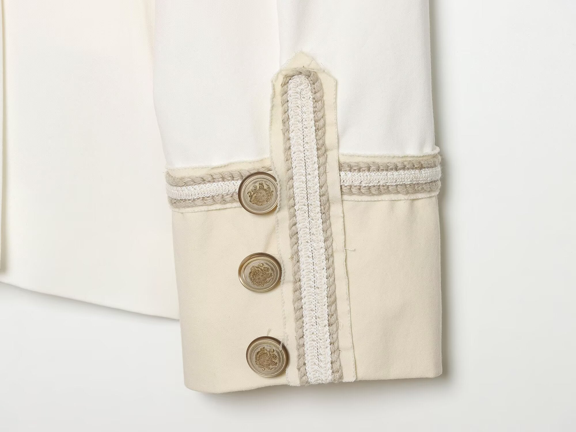 Women's rope knot decorative stand collar Coat