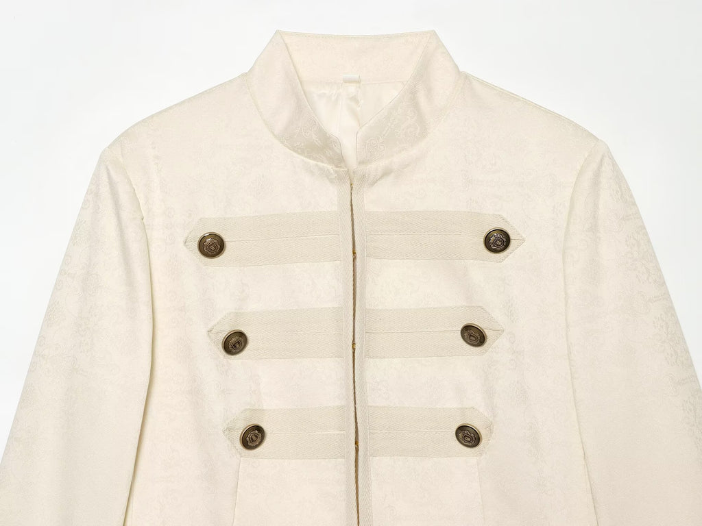 Women's button decoration slim Coat
