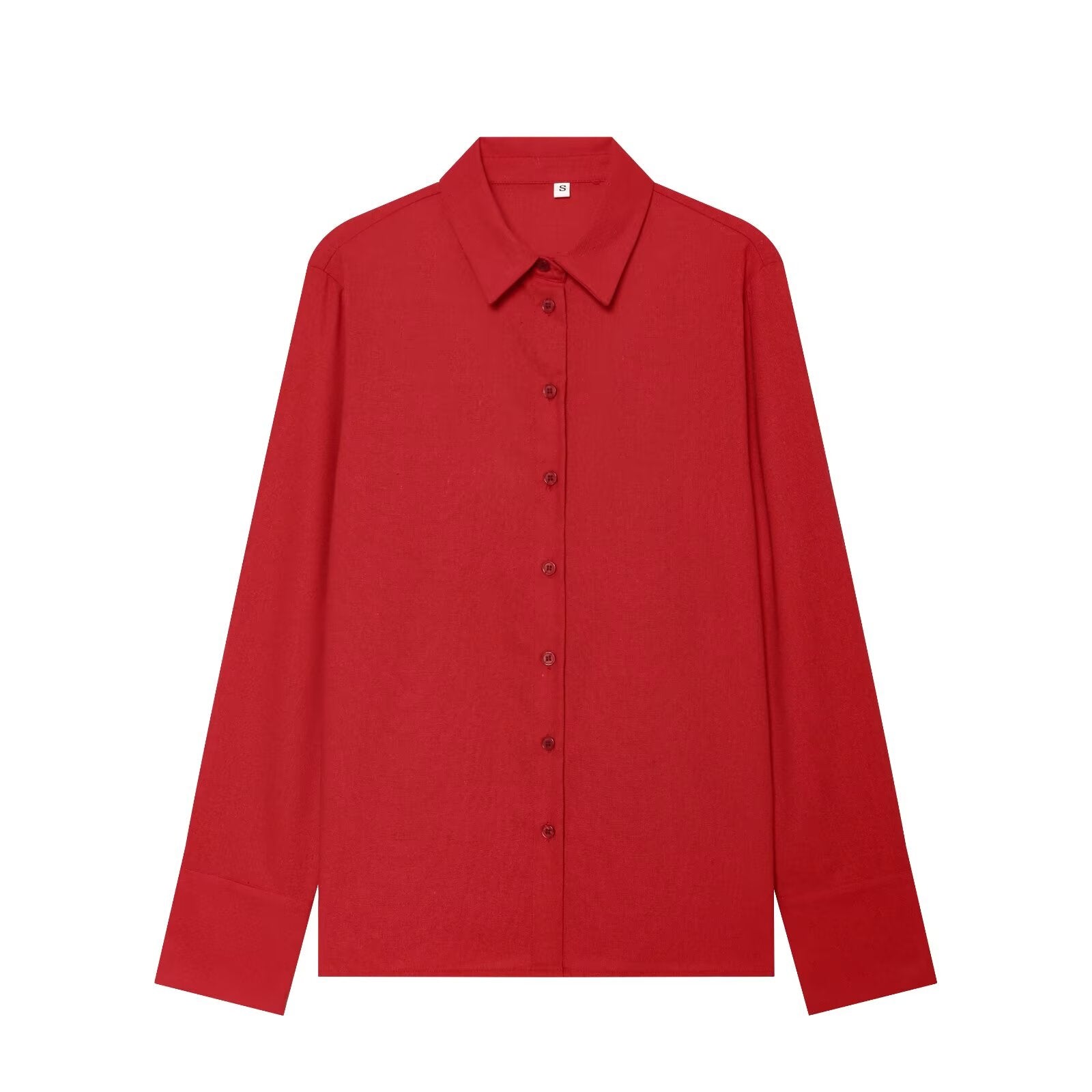 suit Women's 2 pieces casual linen blend shirt+Pants