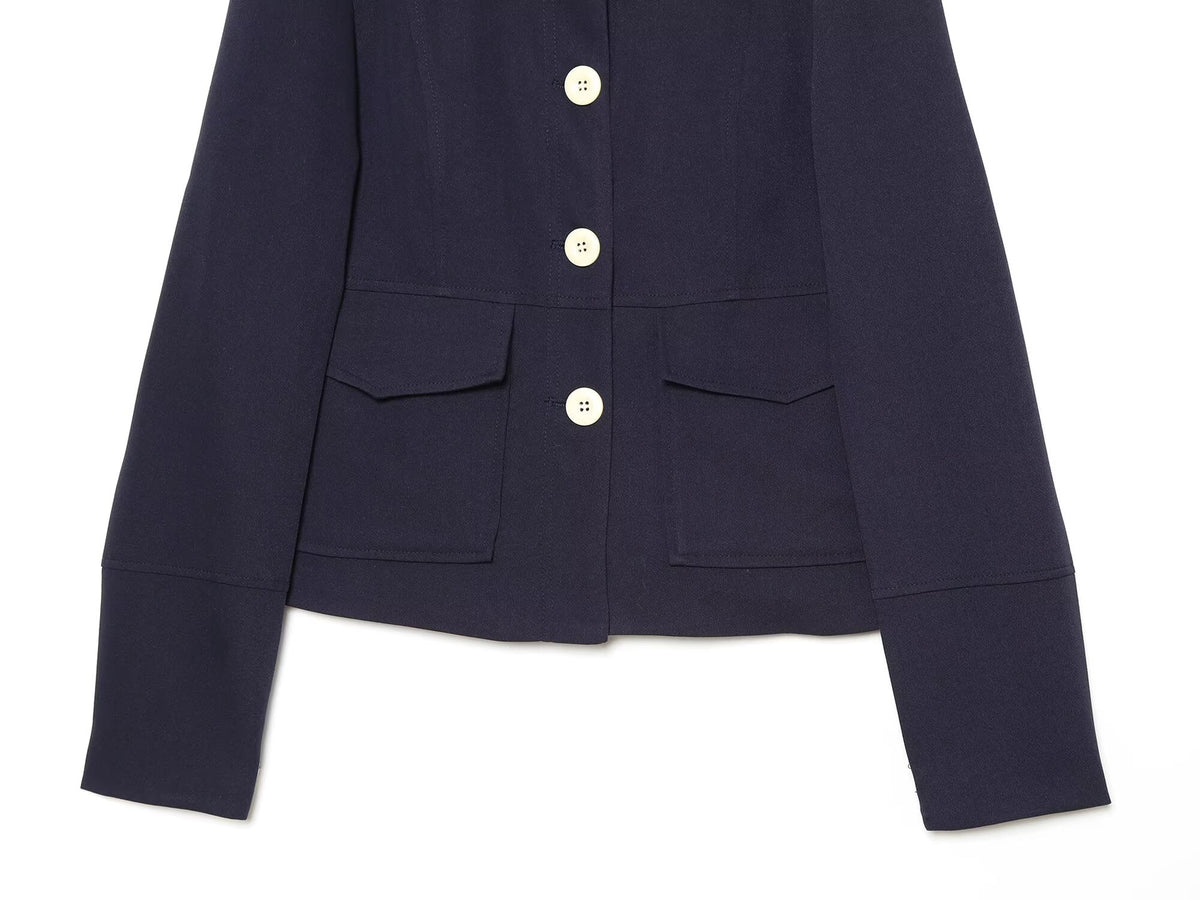 Women's contrasting button slim Blazer Coat