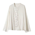Women's New Chinese Style O Neck Long-Sleeved Shirt