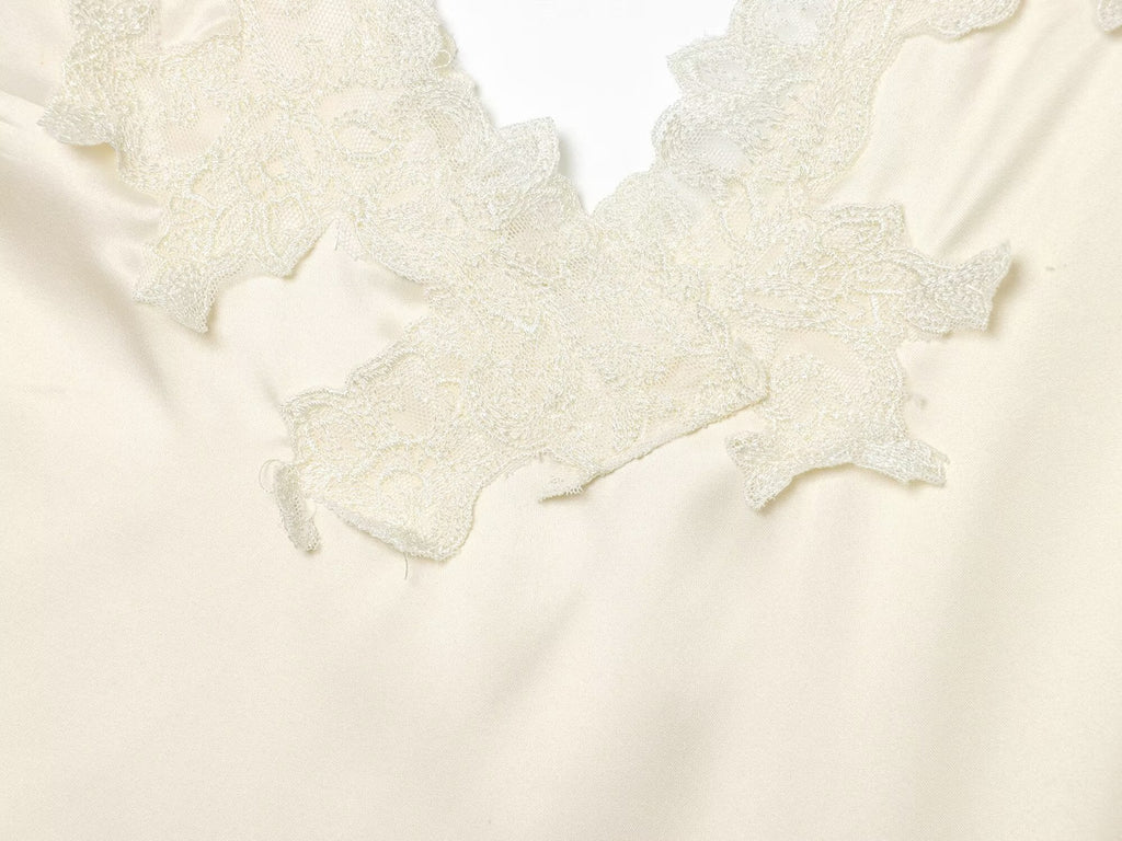 Women's lace decorated satin textured bodysuit