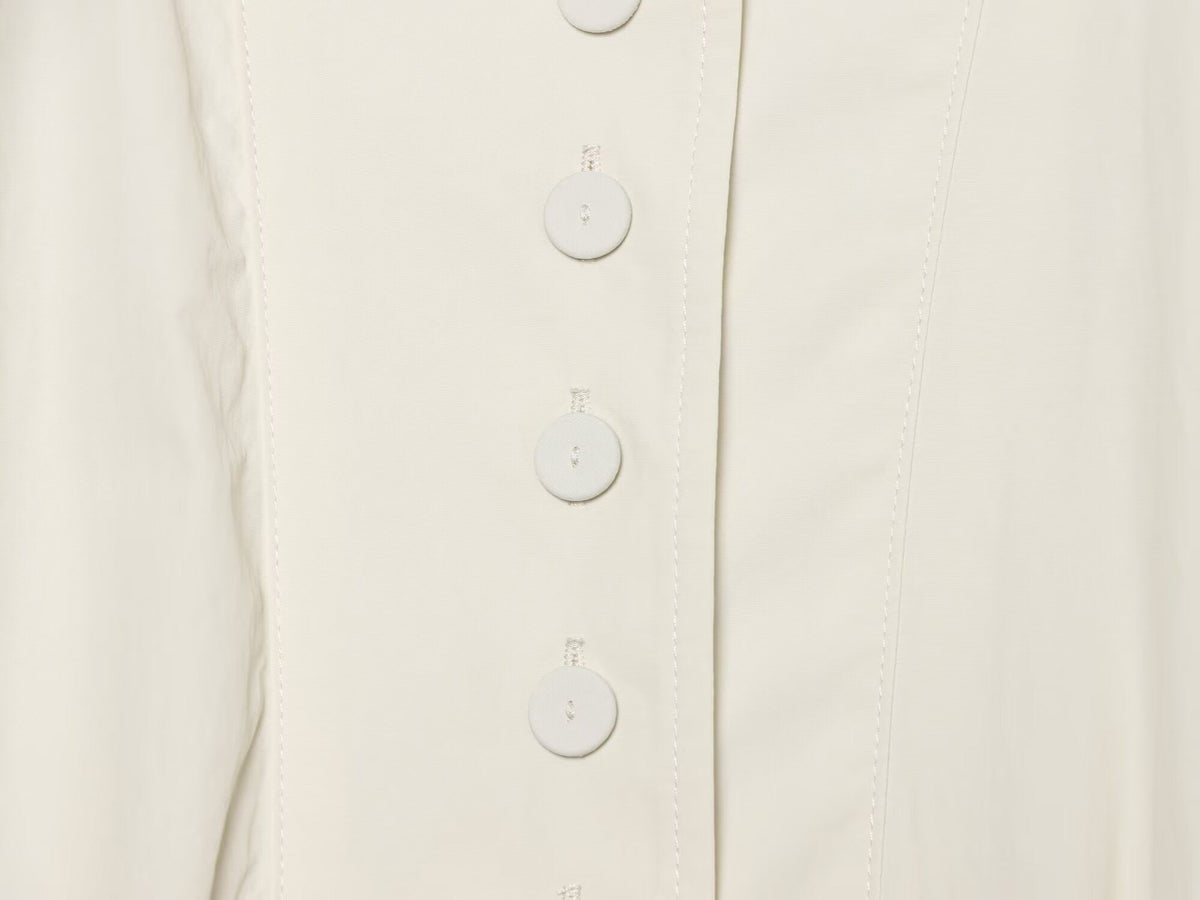 Women's standing collar single breasted nylon Coat