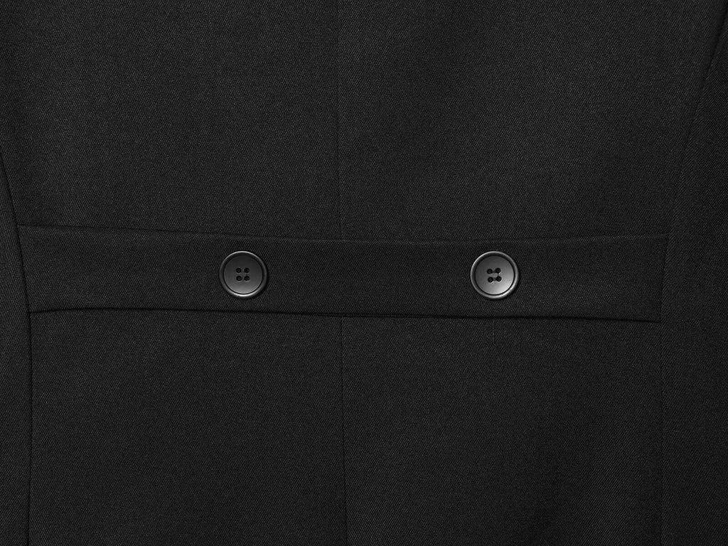 Women's asymmetrical hem Wool blend Blazer Coat
