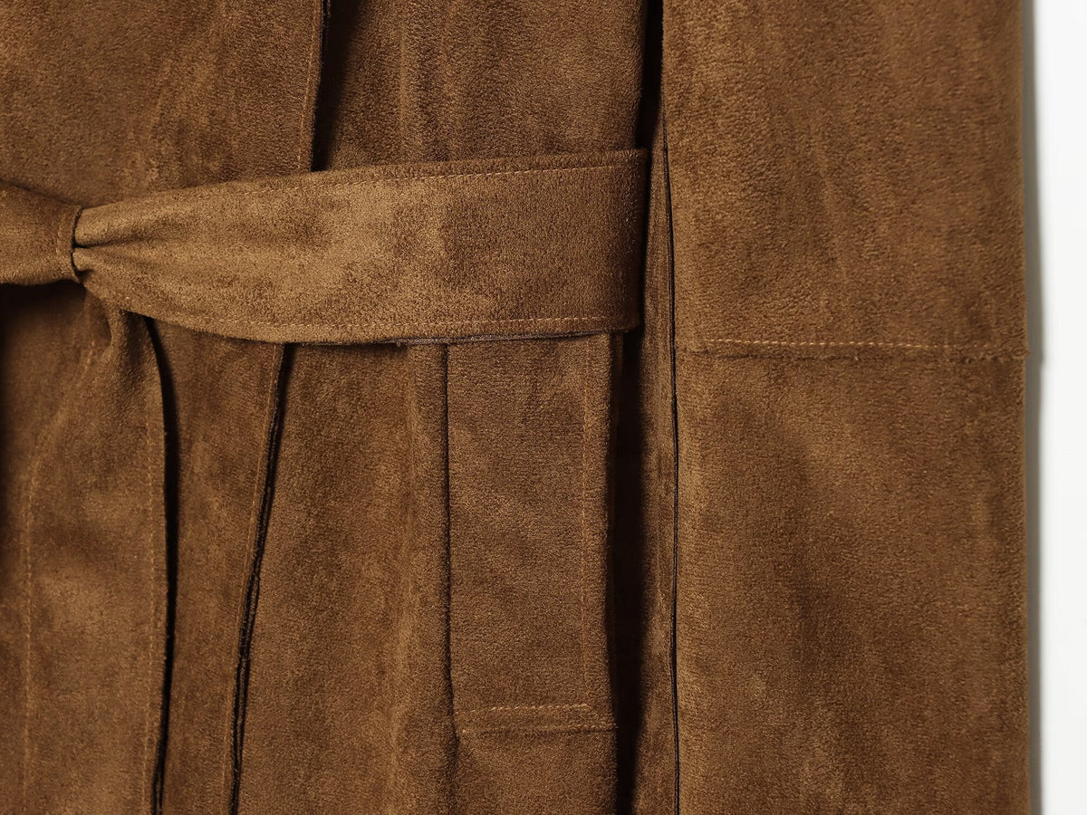 Women's with belt suede effect windbreaker Coat