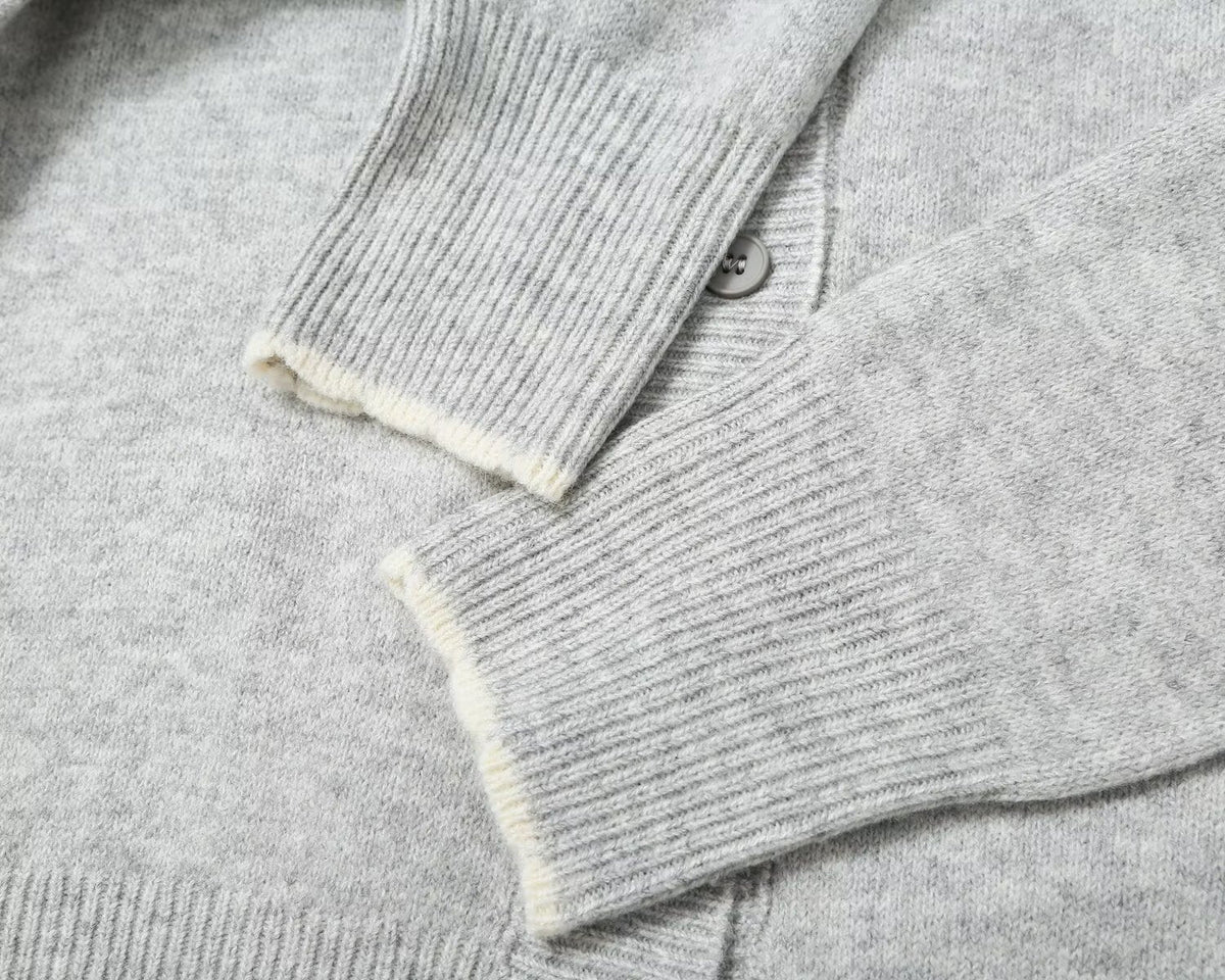 Women's doll collar breasted knitted cardigan