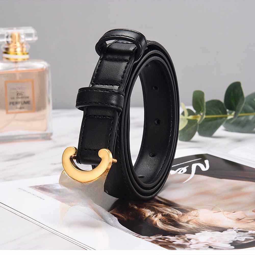 Women's New Casual Joker Multicolor Leather Vacuum Plating Vintage Bronze Buckle Buckle Belt.