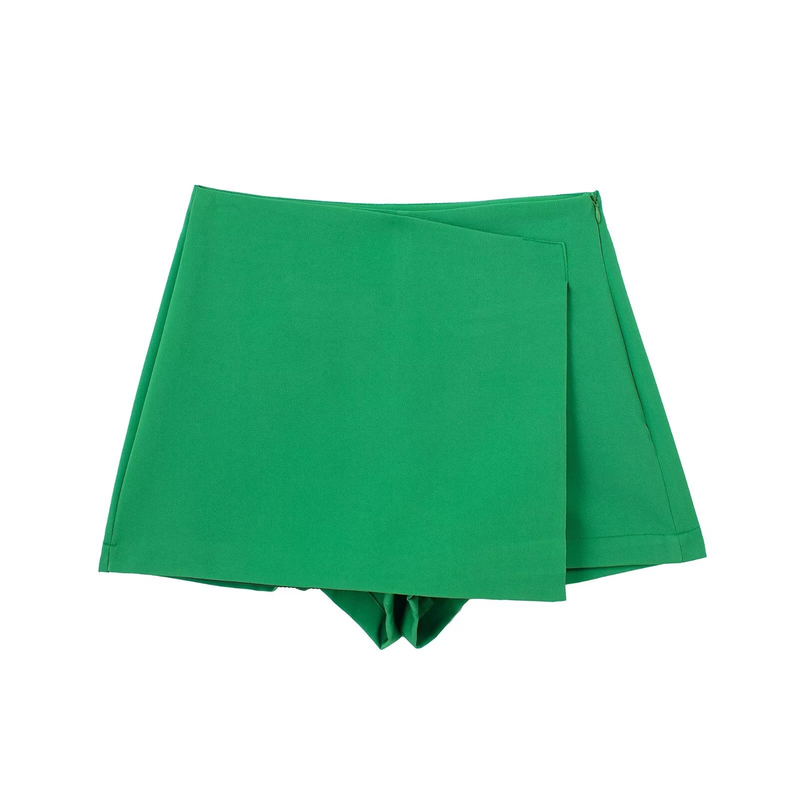 Women's multicolored casual asymmetric culottes