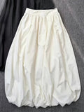 Women's new casual fluffy bud version long skirt