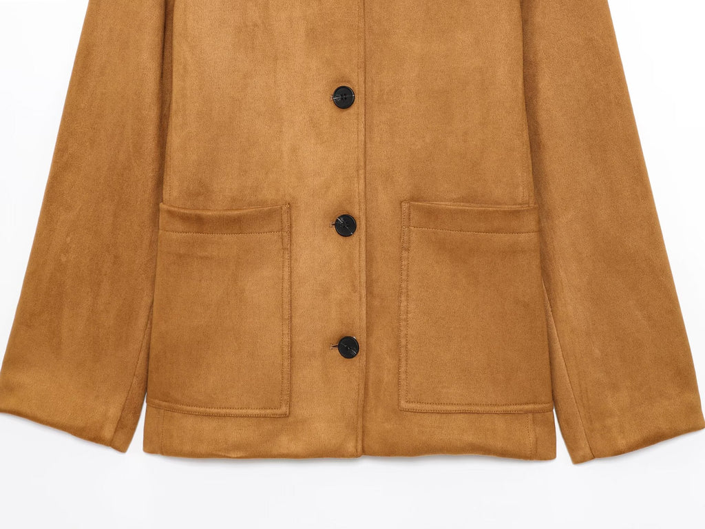 Women's loose Anti suede effect jacket Coat