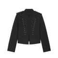 Women's Short rope knot buckle Jacket Coat