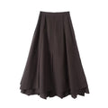 Women's new fashion irregular design casual draped MIDI skirt