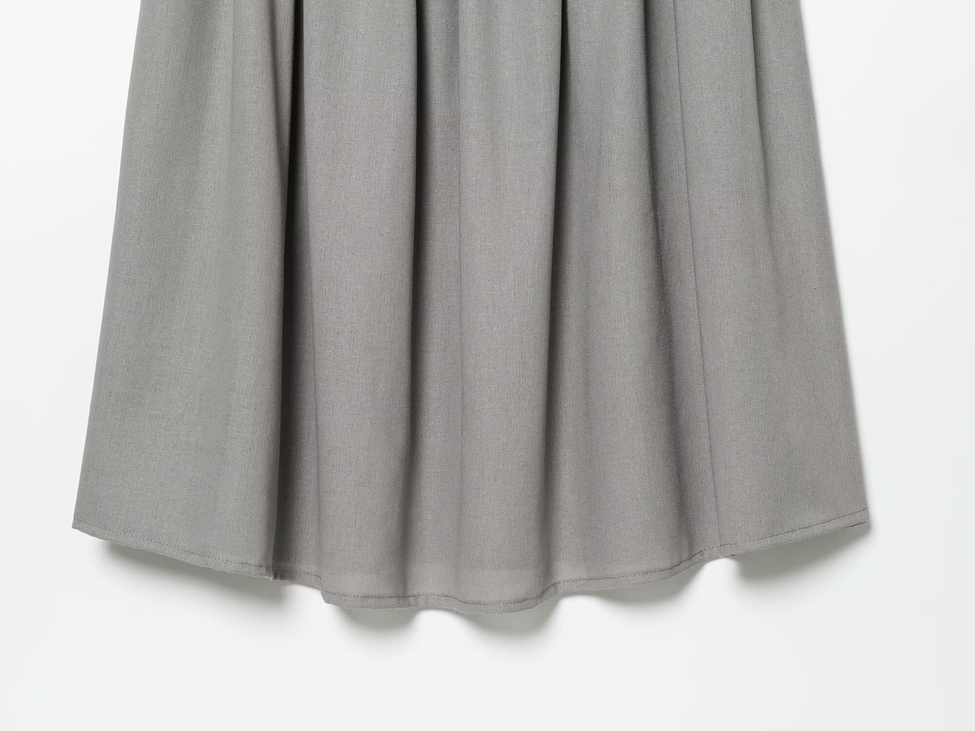 Women's O Neck linen blended MIDI dress