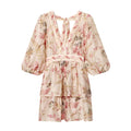 2026 Women's printed V-neck mini dress