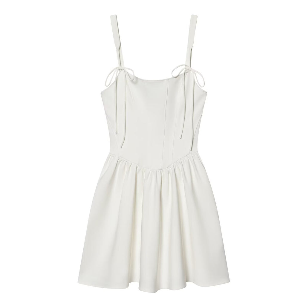 Women's tight corset style fluffy dress