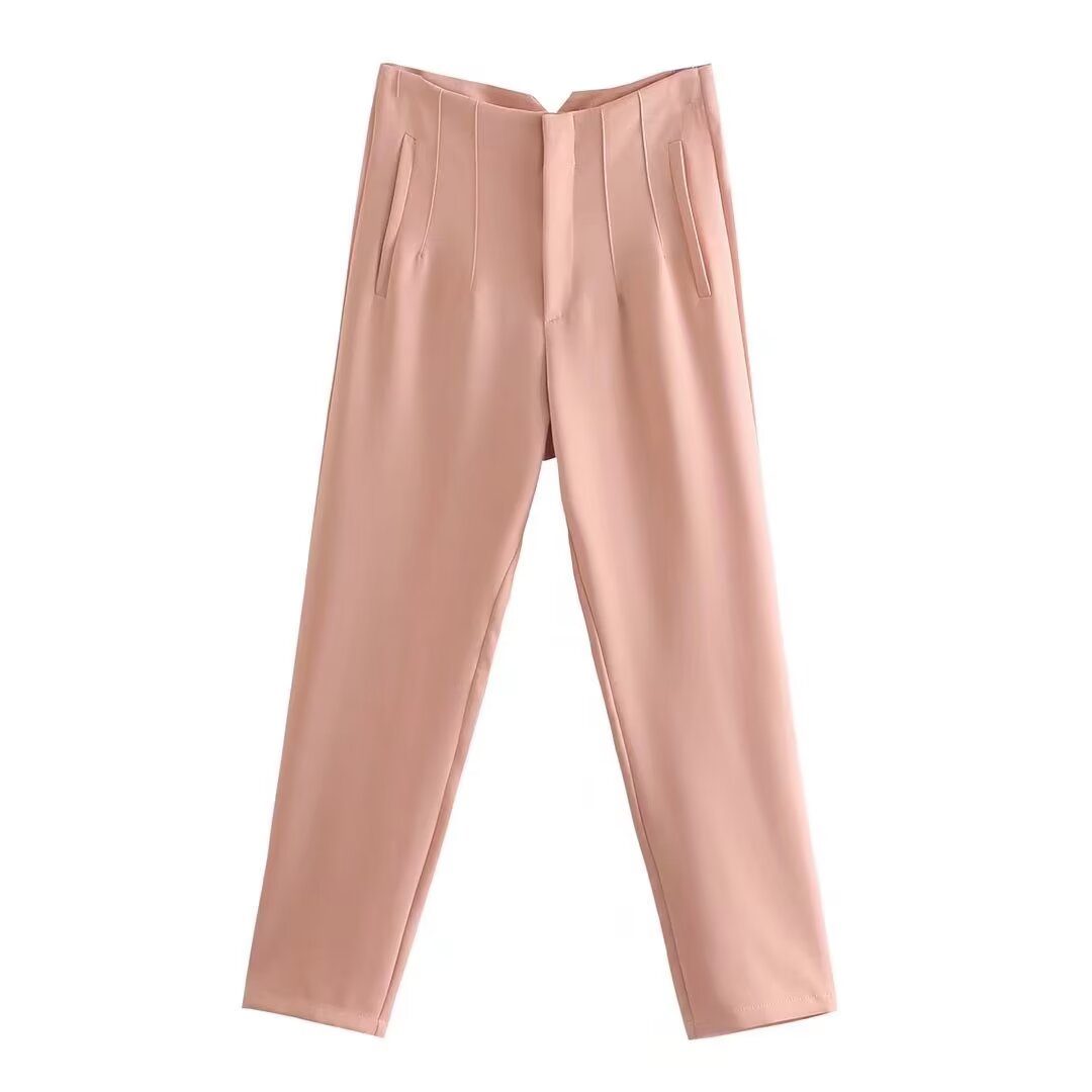 2026 Women's multi-color pleated high waisted pants