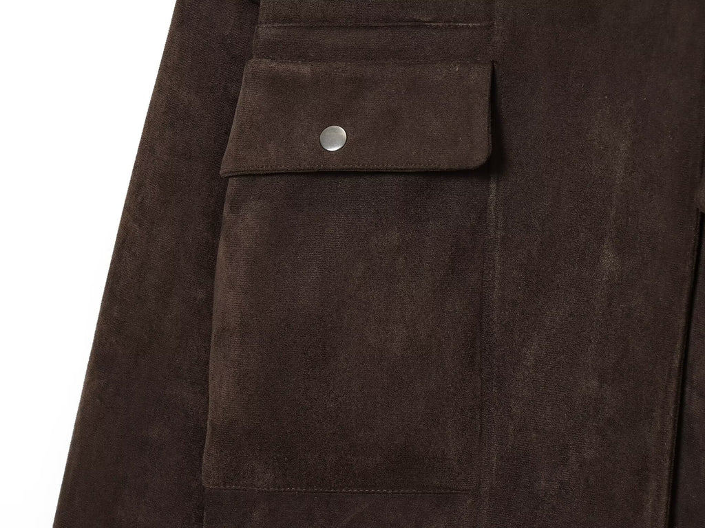 Women's Anti suede effect casual pilot jacket Coat