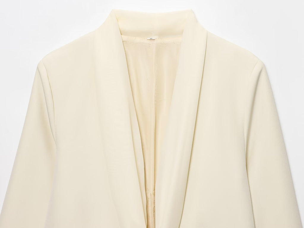 suit Women's 2 pieces tie decoration lapel Blazer Coat +Pants