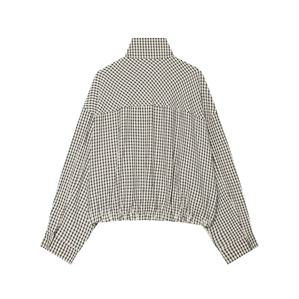Women's casual plaid pilot jacket Coat