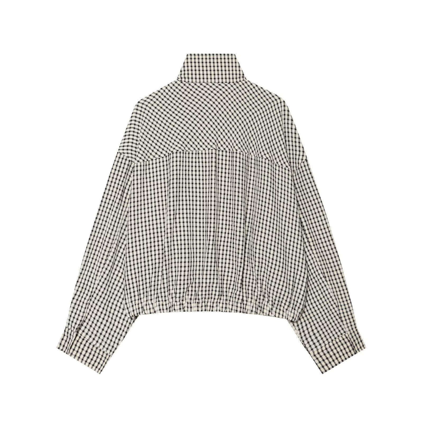 Women's casual plaid pilot jacket Coat