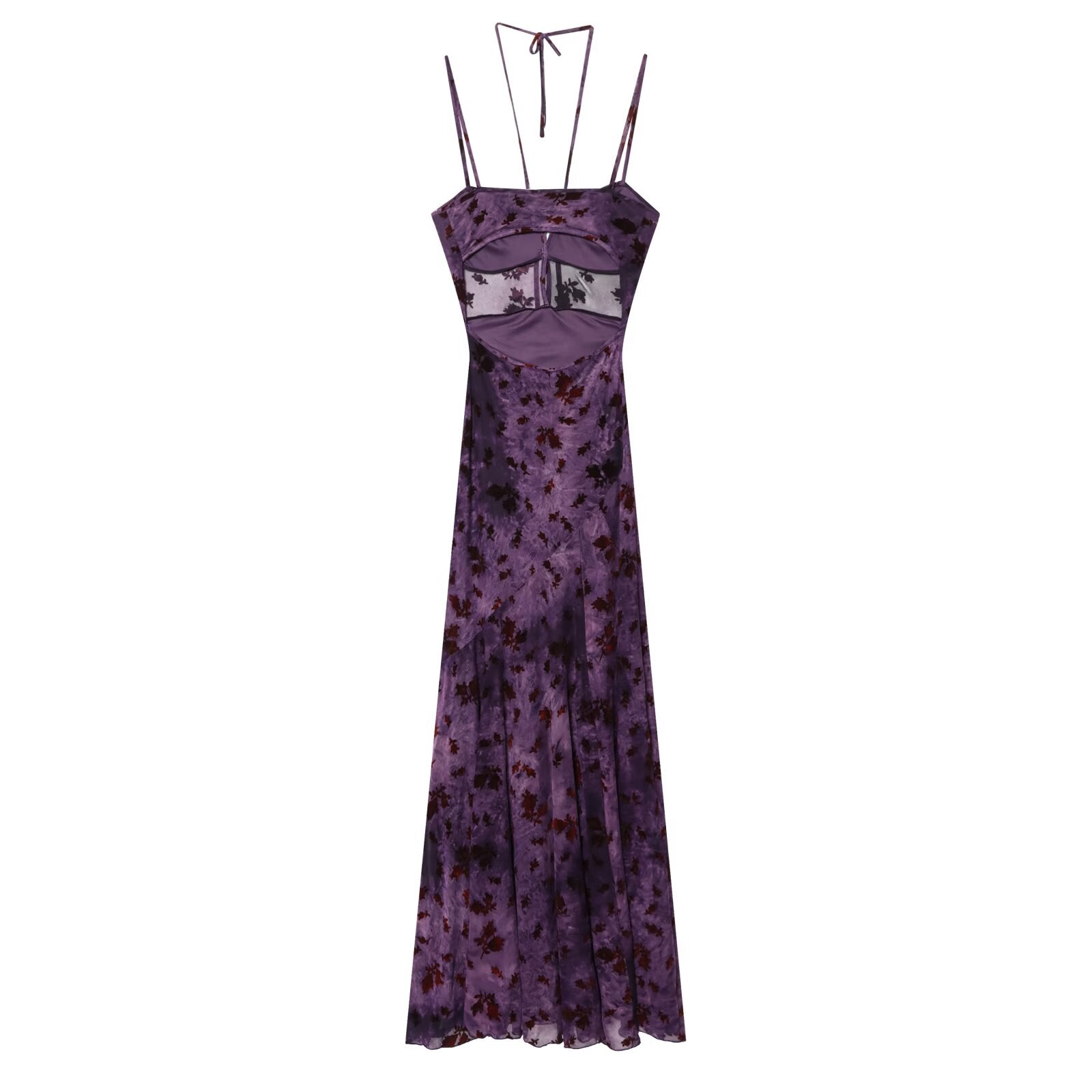 Women's sexy Plucked tulle MIDI dress