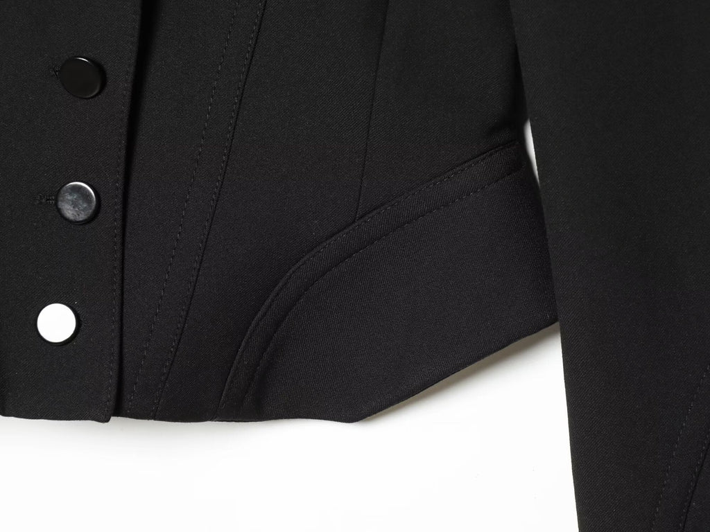 Women's slim single breasted short Blazer Coat