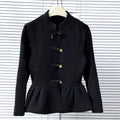 2026 women's new stand-up collar new Chinese style flower bud skirt with coat.
