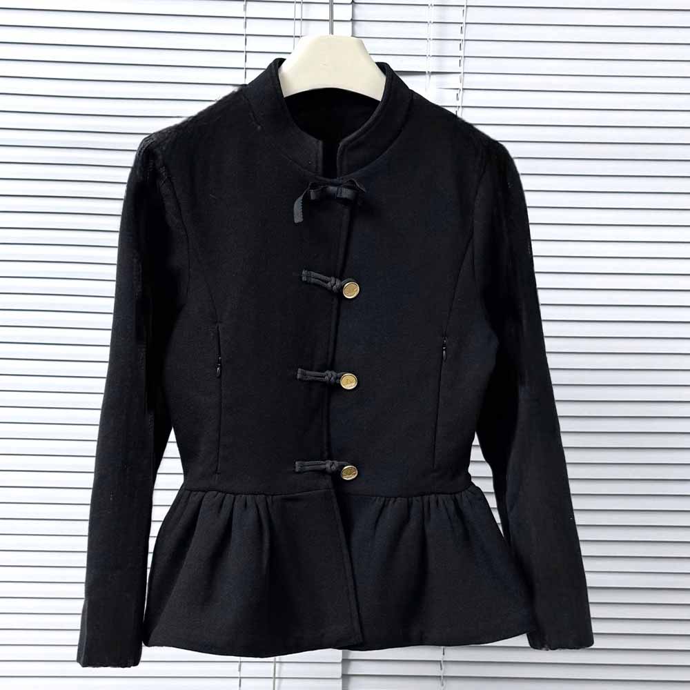 2026 women's new stand-up collar new Chinese style flower bud skirt with coat.