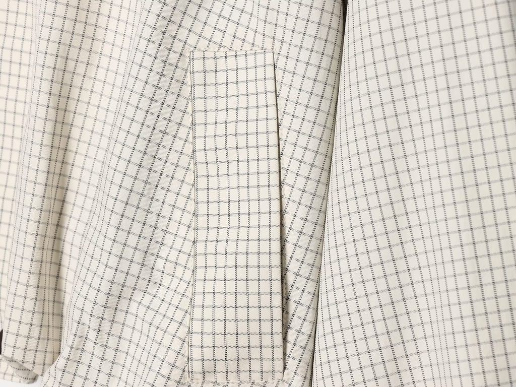 Women's casual plaid contrasting lapel Coat