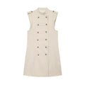 Women's rope knot linen blend mini dress