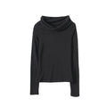 Women's new elastic slim off shoulder long sleeved T-shirt